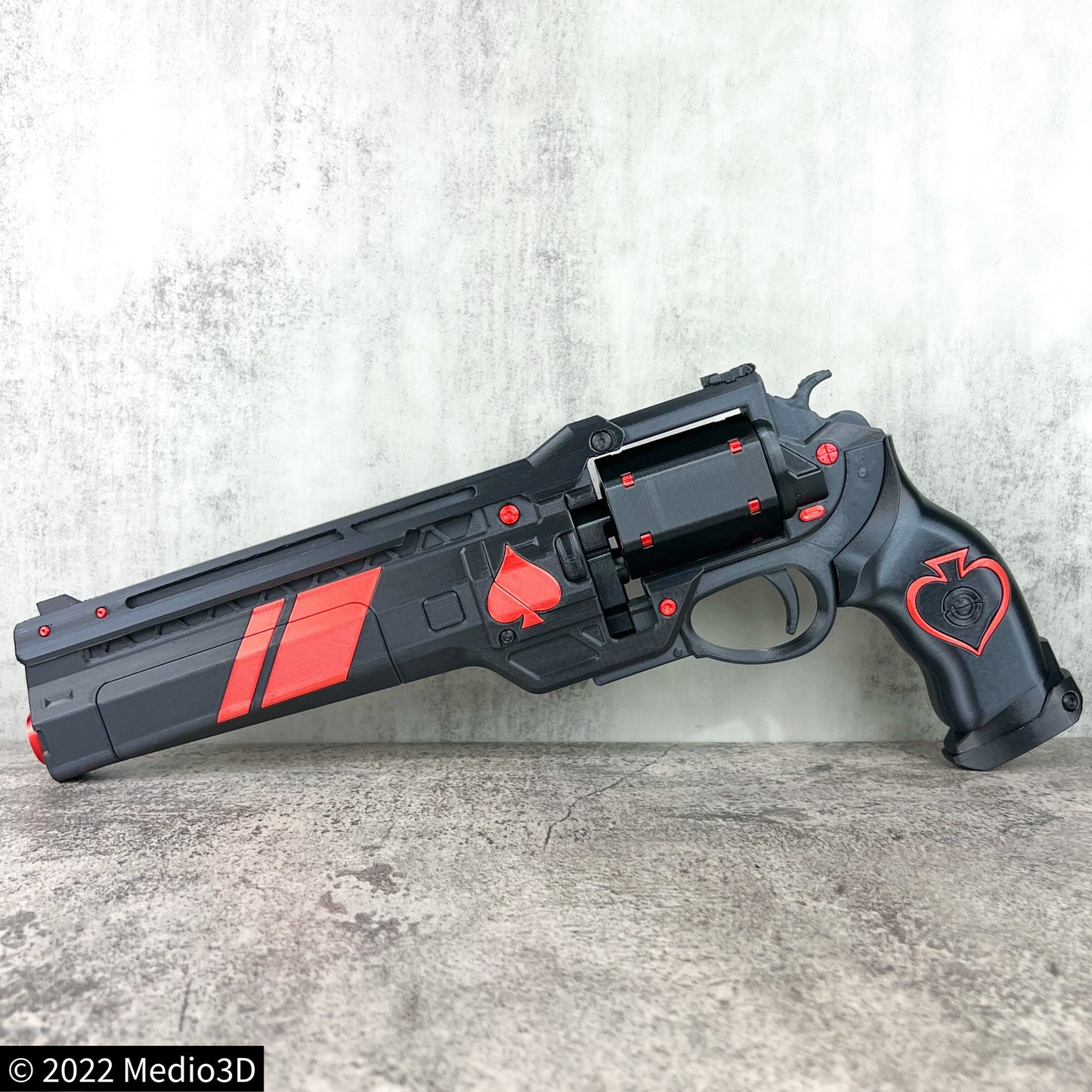Ace of Spades Hand Cannon Props Cosplay, Larp Props, Post Apocalyptic Larp Weapon, Cyberpunk Prop