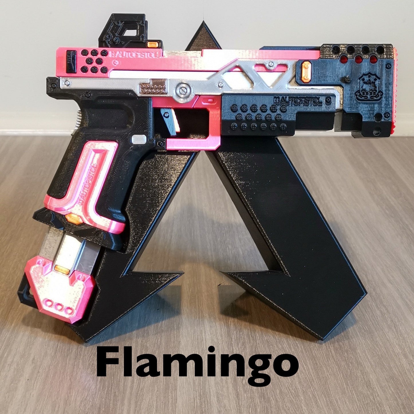 Apex Legends RE-45 Cosplay Replica With Stand, Larp Prop Replica, Wingman Replica, Cyberpunk Cosplay Prop