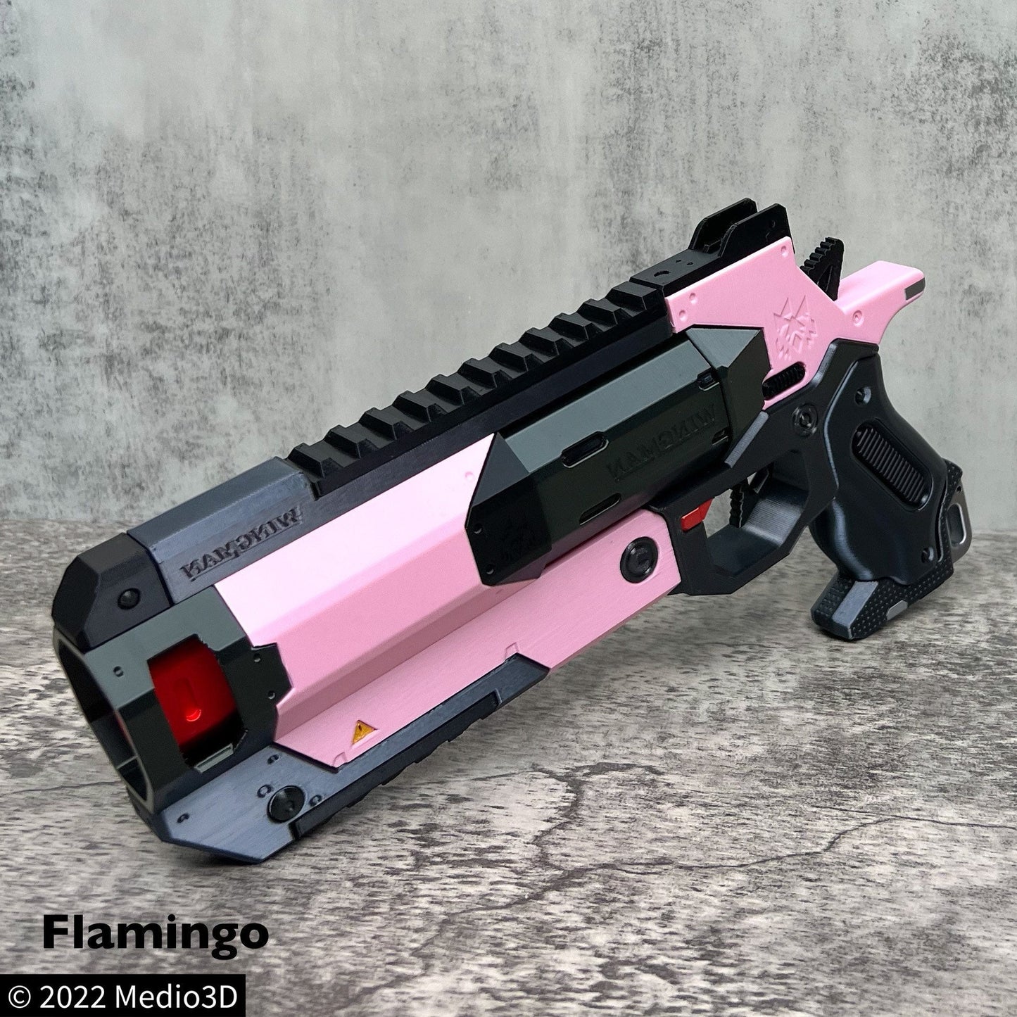 Flamingo Apex Legends Wingman Cosplay Replica With Stand, Wingman Replica, Post Apocalyptic, Cyberpunk Cosplay Prop Weapon