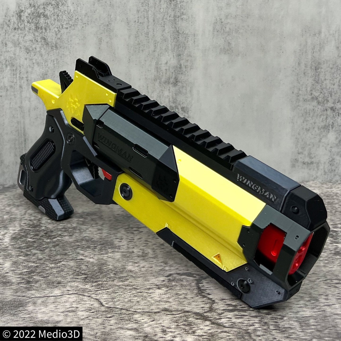 Yellowjacket Apex Legends Wingman Cosplay Replica With Stand, Wingman Replica, Post Apocalyptic, Cyberpunk Cosplay Prop Weapon