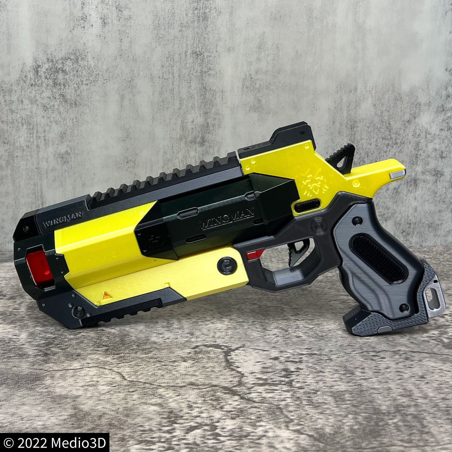 Yellowjacket Apex Legends Wingman Cosplay Replica With Stand, Wingman Replica, Post Apocalyptic, Cyberpunk Cosplay Prop Weapon