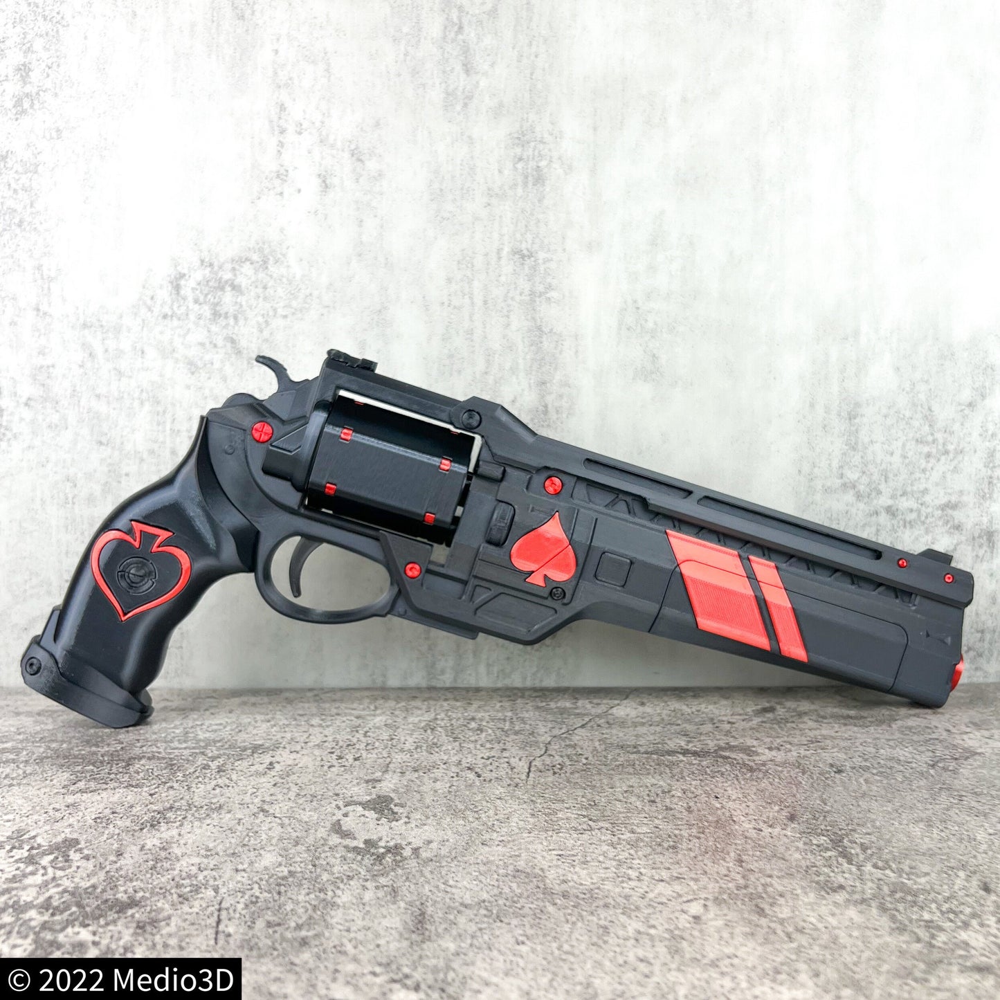 Ace of Spades Hand Cannon Props Cosplay, Larp Props, Post Apocalyptic Larp Weapon, Cyberpunk Prop