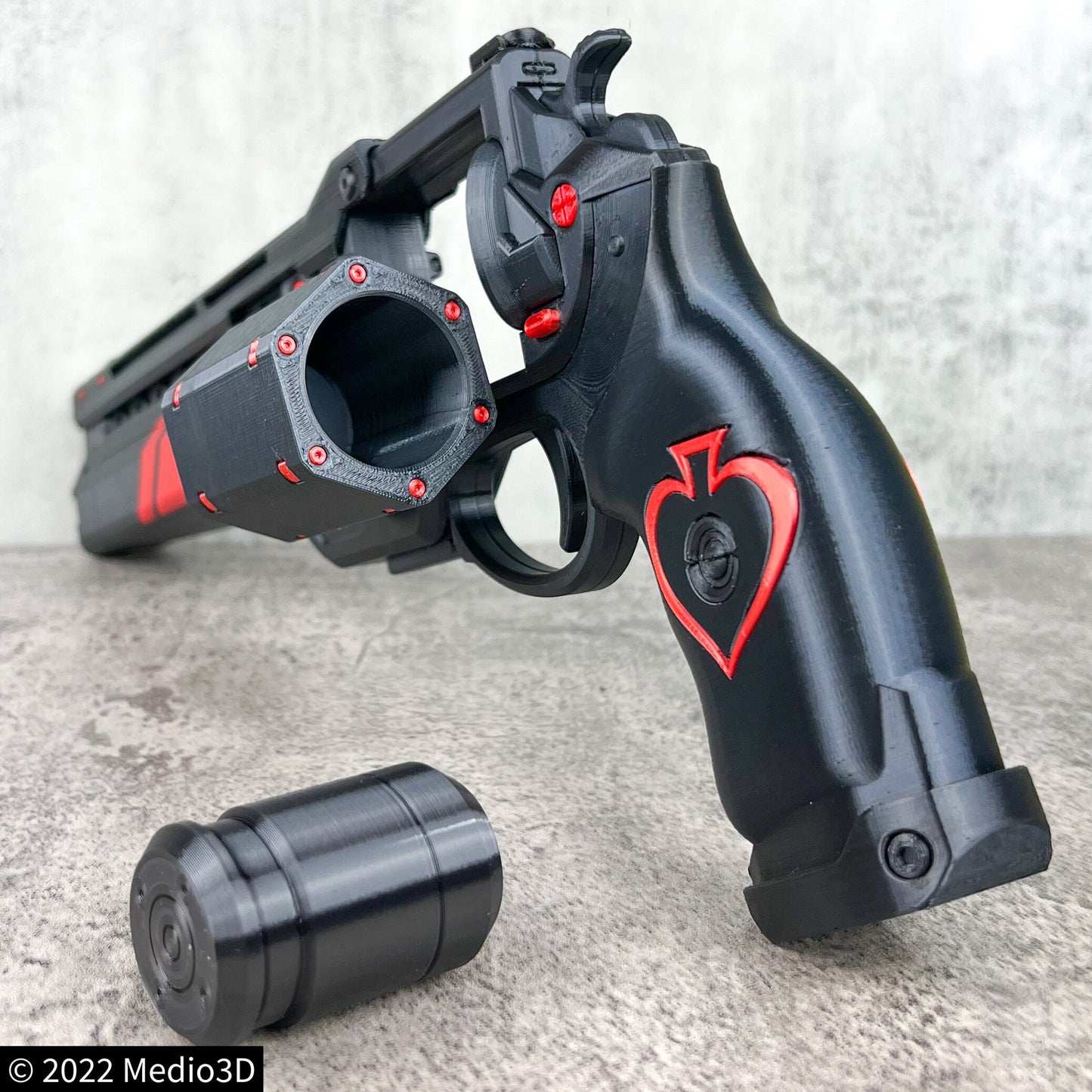 Ace of Spades Hand Cannon Props Cosplay, Larp Props, Post Apocalyptic Larp Weapon, Cyberpunk Prop