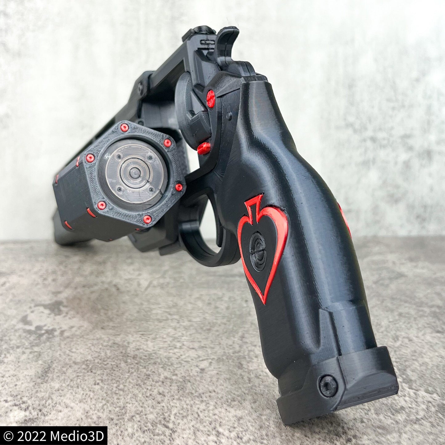 Ace of Spades Hand Cannon Props Cosplay, Larp Props, Post Apocalyptic Larp Weapon, Cyberpunk Prop