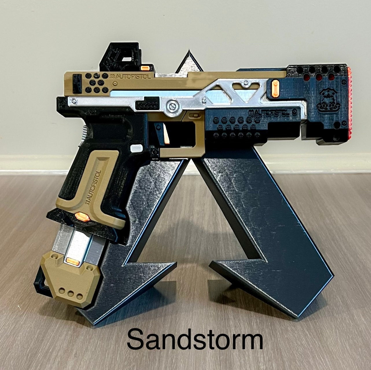 Apex Legends RE-45 Cosplay Replica With Stand, Larp Prop Replica, Wingman Replica, Cyberpunk Cosplay Prop
