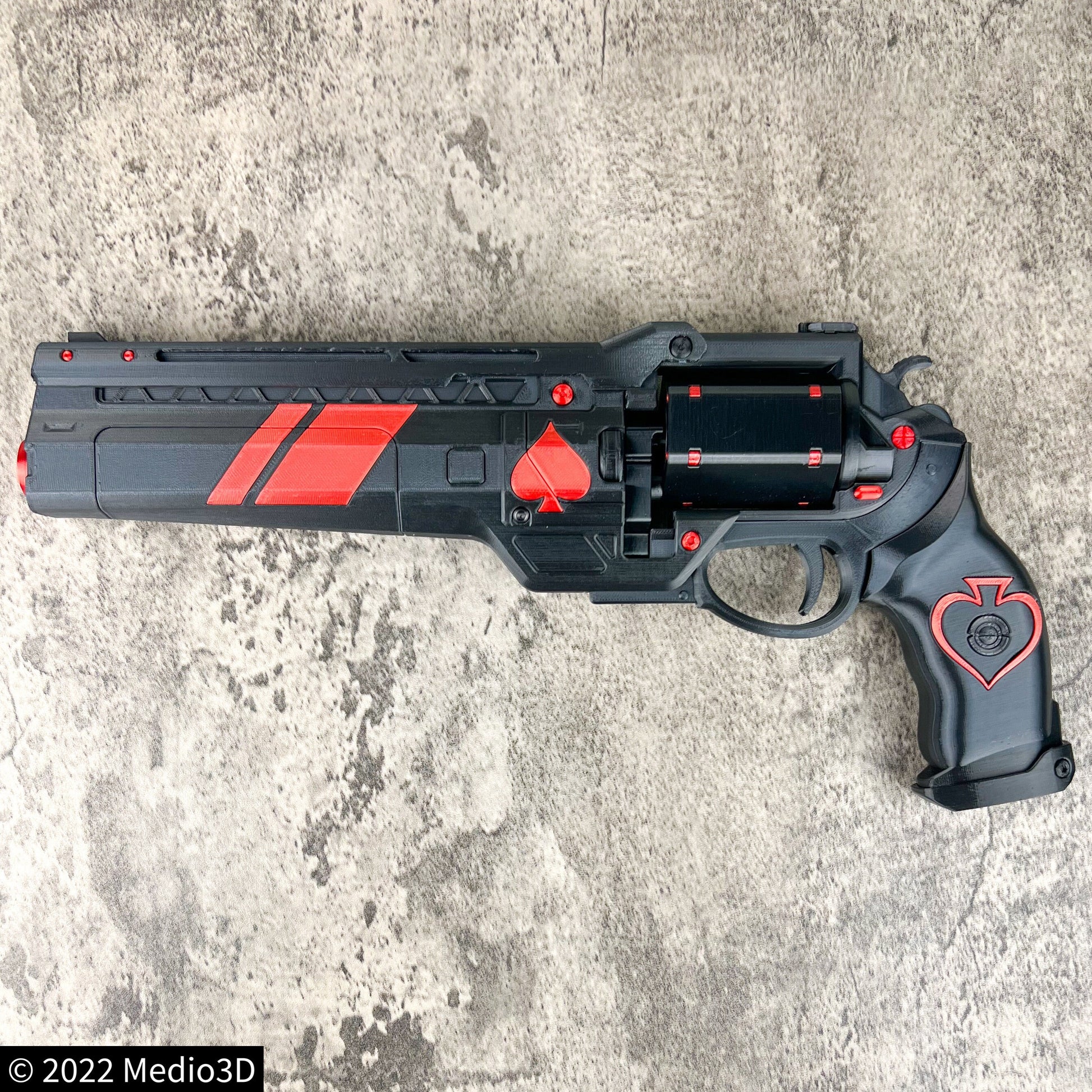 Ace of Spades Hand Cannon Props Cosplay, Larp Props, Post Apocalyptic Larp Weapon, Cyberpunk Prop